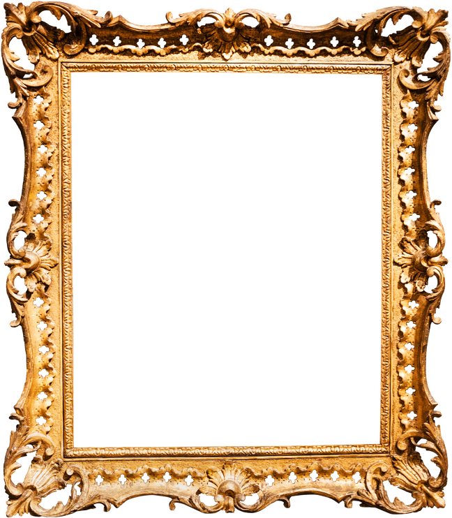 Vertical Baroque Wooden Picture Frame